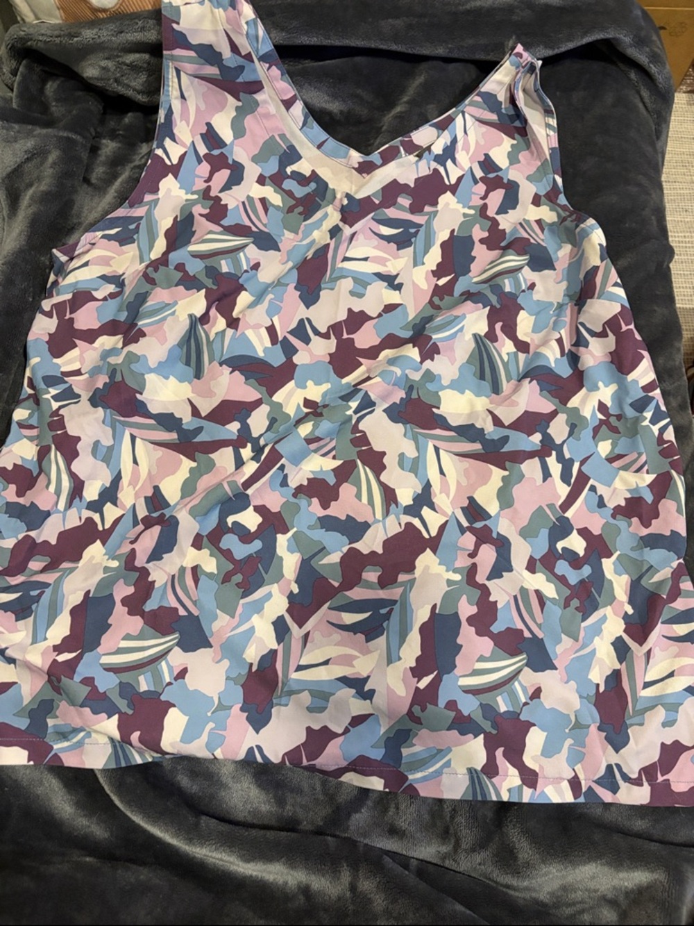 Eddie Bauer Sleeveless Tank Top in Purple, Blue, Cream